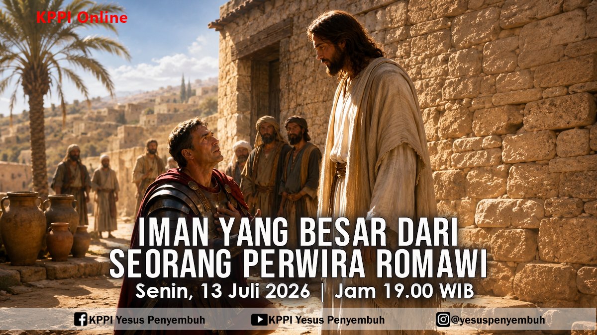 Yesus_Penyembuh's tweet photo. Syalom!             
Tahukah Saudara bahwa Tuhan Yesus sanggup menyembuhkan dan memberikan jalan keluar bagi permasalahan hidup Saudara?        

KPPI ONLINE YESUS PENYEMBUH:        
Senin, 13 Juli 2026     
Pukul: 19.00-20.00 WIB        

LIVE STREAMING KPPI YESUS PENYEMB https://t.co/1GfZxGbCf0