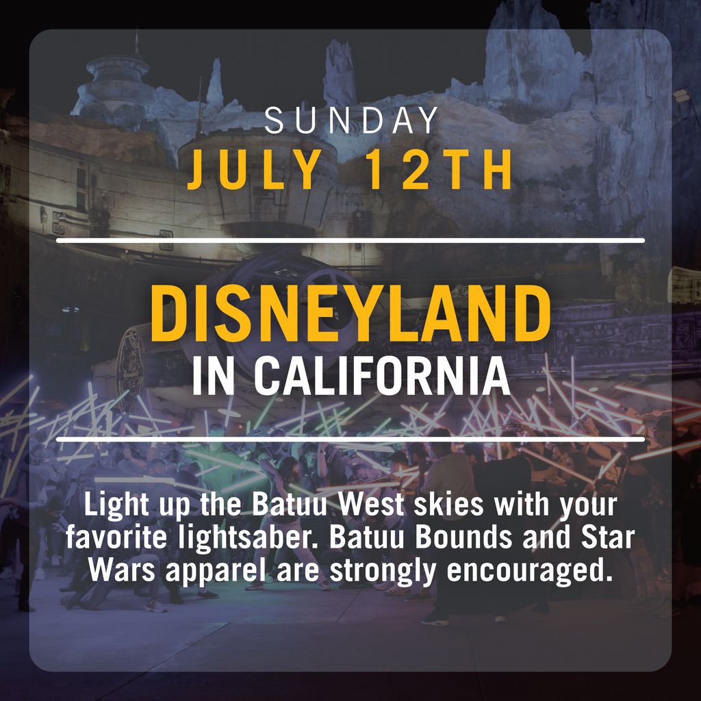 SWGEDiscord's tweet photo. TONIGHTS THE NIGHT!

@disneyland, we'll see you soon!

We plan to meet at 7:30 PM PT at the TIE Echelon. Please arrive promptly, as photos may start any time after the meetup time.

Event details: https://t.co/IPjn6zCl6d https://t.co/AoN2Rz8O0u