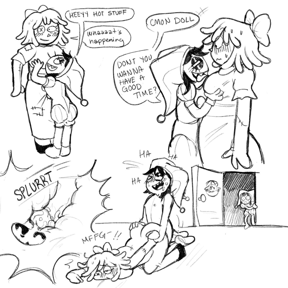 fullygrownmeat's tweet photo. very old doodle i never posted I NEED MORE RAGABOMB!!! #jesterdoll #ragapom #genitalcircus #nsfw https://t.co/oTVDwHzzaZ