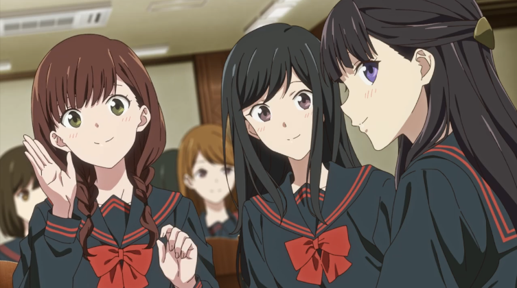 sakura_18yo's tweet photo. #対ありアニメ さすがお嬢様学校... モブも全員メインヒロイン級ｗ https://t.co/kfiN6zEm0M