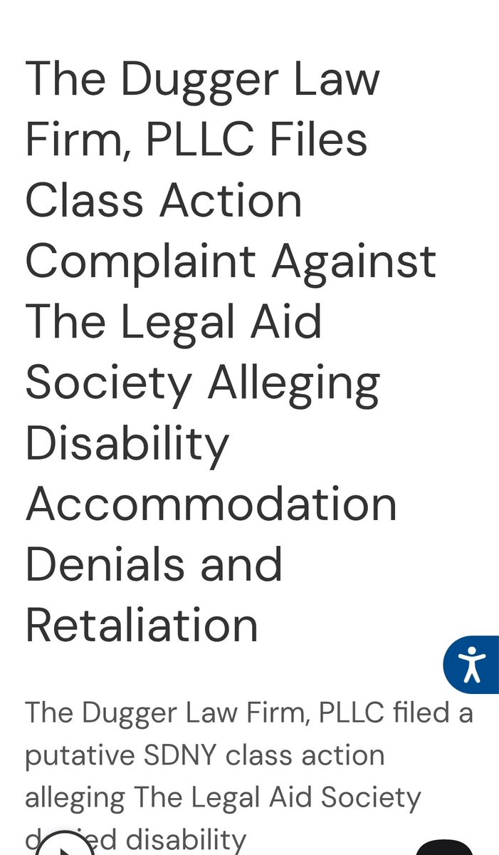 pjhn22's tweet photo. Class action lawsuit against the legal aid society alleging disability discrimination- accommodations denials and retaliation.
NY lawsuit.
#ADA
#DisabilityDiscrimination
#RemoteWork
https://t.co/pCOTAoPF6y https://t.co/RIK9ynib9G