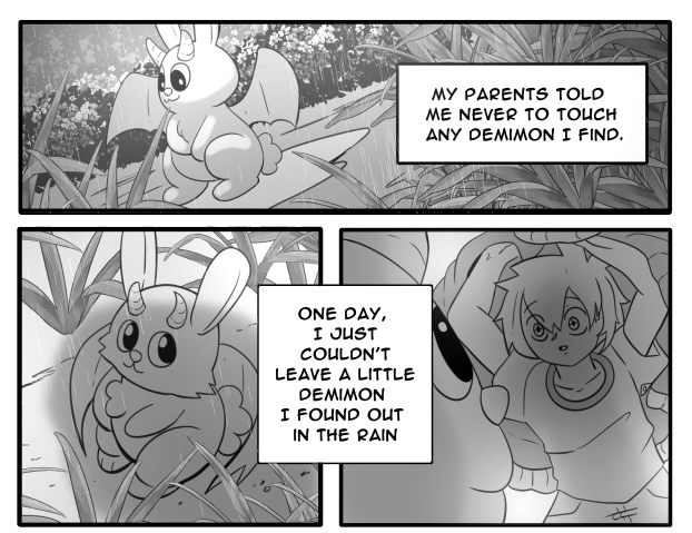 DemiMonComics's tweet photo. DemiMon be like:

- Take a cute animal.
- Add devil horns and bat wings.

#DemiMon #Pokemon #Digimon #CreatureDesign https://t.co/HhiJThKOUV