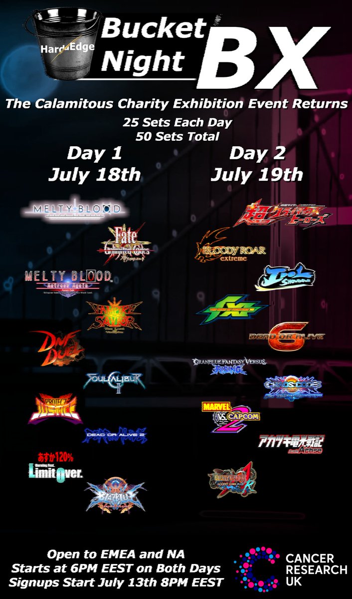 LivingDeoraII's tweet photo. ggs yall, considering the situation, you all did fucking amazing
Signups for next week's Charity Event, Bucket Night BX open tomorrow

50 weeks, 50 sets, 2 days and 1 cause
The final lineups have been chosen and can be viewed below

Signups open at 8PM EEST tomorrow https://t.co/Z3mh2bY7ZS
