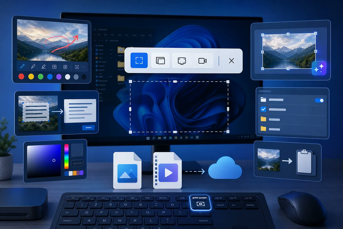 windowsforum's tweet photo. 🪟 Windows 11 turning Print Screen into a full capture hub is convenient—until “just grab a screenshot” opens a productivity suite. Snipping Tool went from humble utility to desktop middle management.
https://t.co/dlHMnuwrVg
#Windows11 #SnippingTool #CopilotPcs #ScreenRecording https://t.co/Z08MLonAsH