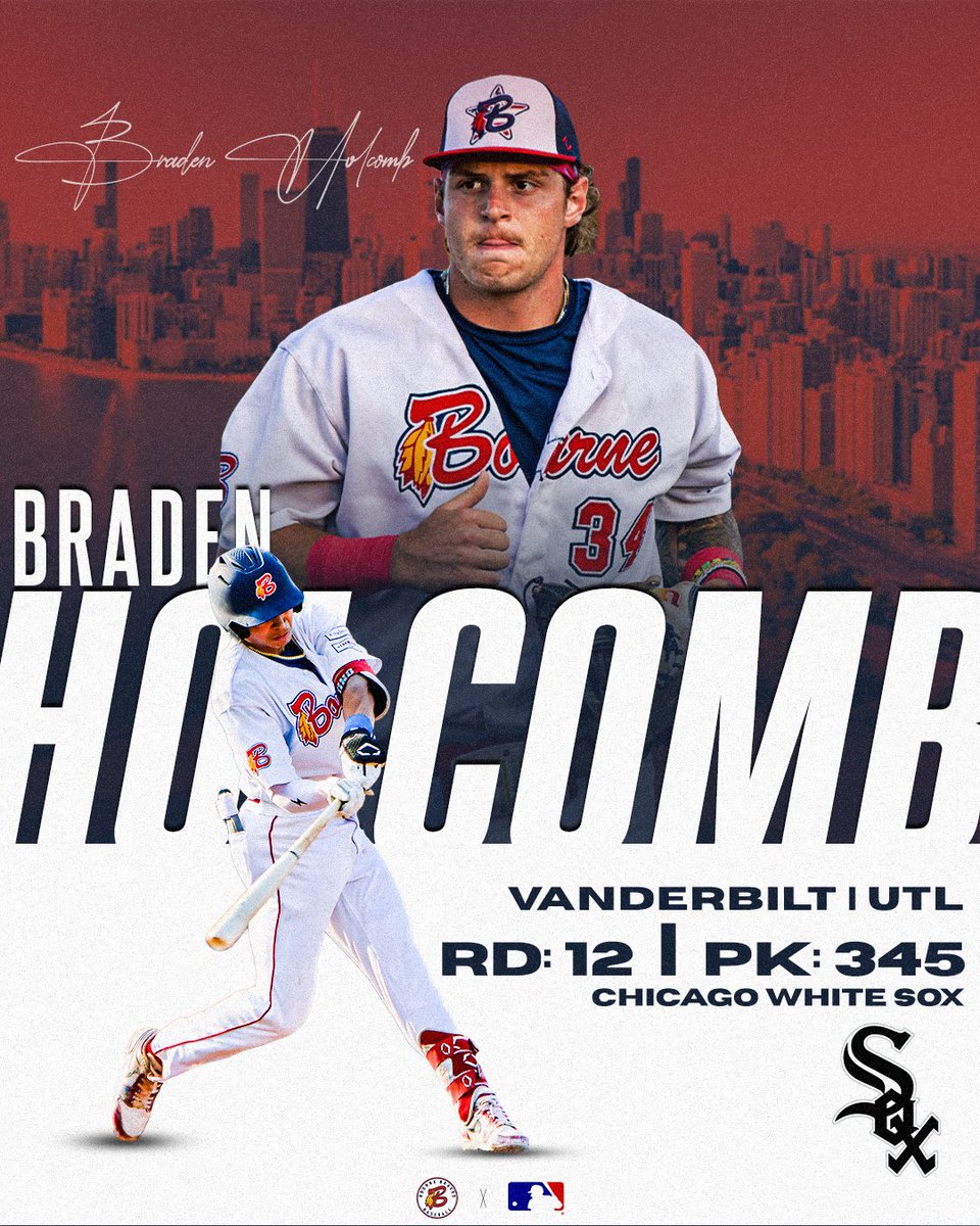 BourneBraves's tweet photo. Congratulations to Braden Holcomb being selected 345th overall in the 2026 MLB Draft to the Chicago White Sox!

#GoBravo https://t.co/589ANtScXY