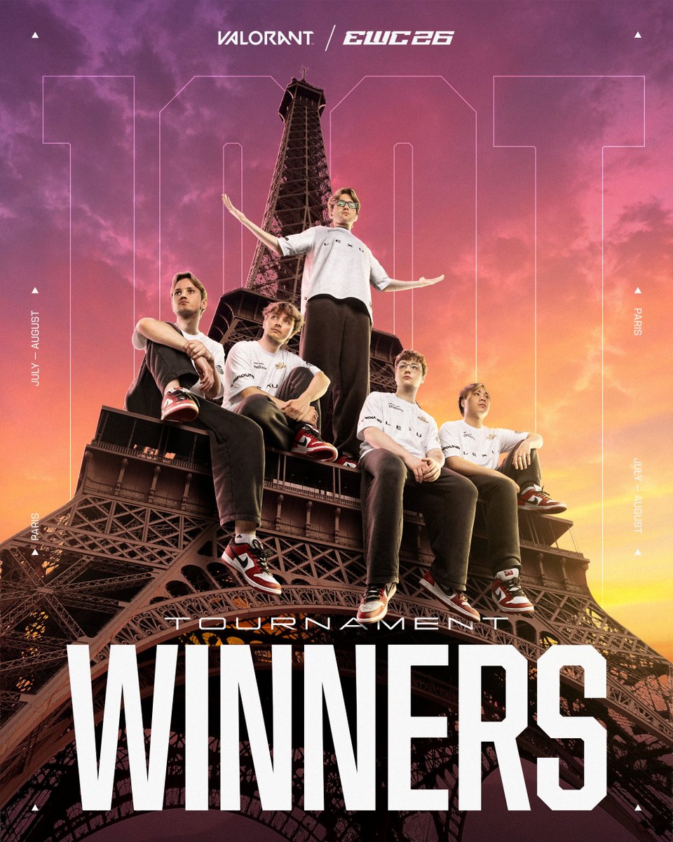 ValorantLee's tweet photo. VALORANT at Esports World Cup 2026

🏆100 Thieves @100T_VAL
📺https://t.co/c3u4yTBDTi

#100TWIN #EWC26 https://t.co/6x8LD2xTdT
