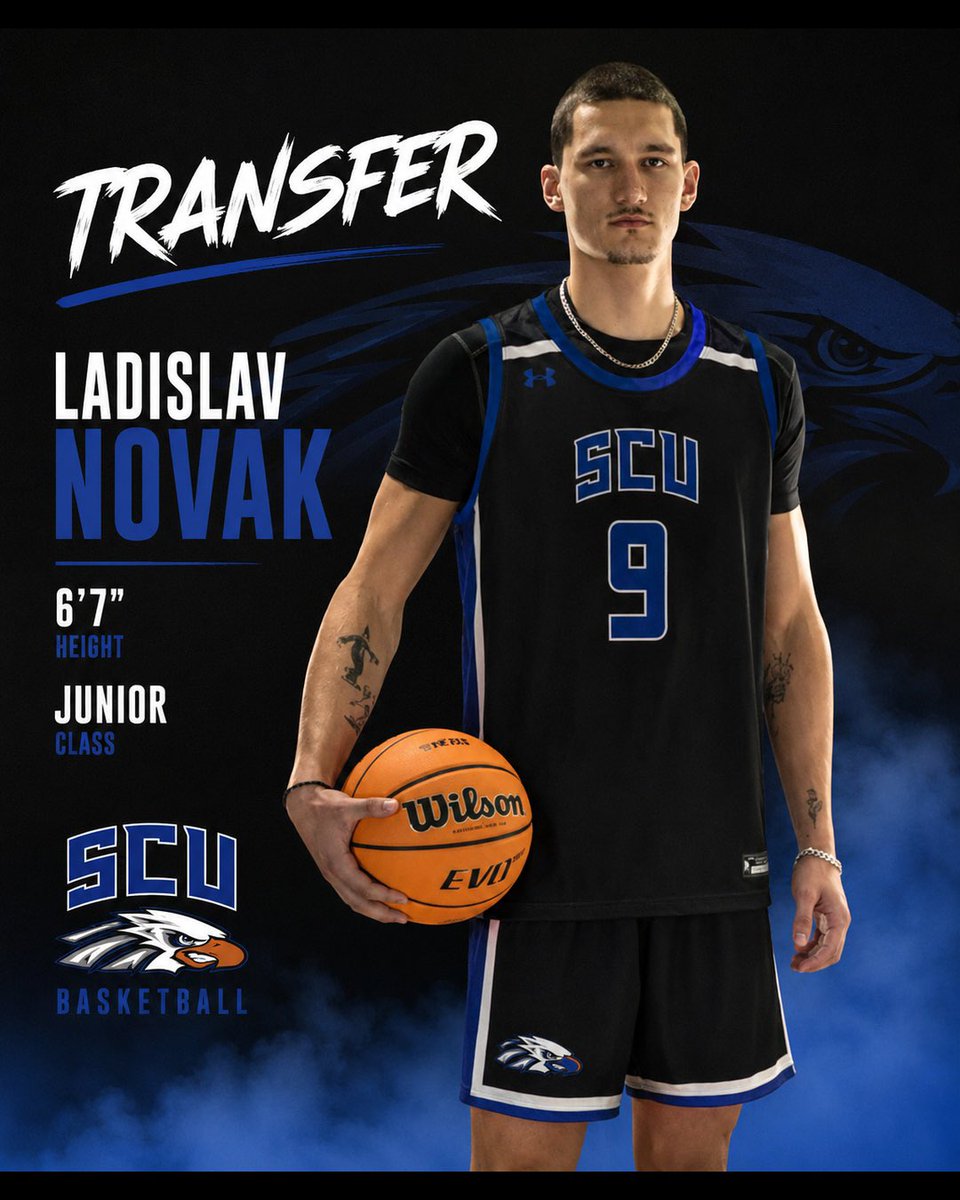 SCU_HOOPS's tweet photo. 3 more new 🦅

Ladislav Novak, 6'7, JR (Davis &amp; Elkins)

Jayden Cox, 6'2, RS-FR (Western New Mexico)

Eriq Caraballo, 6'4, JR (Neosho JC) https://t.co/KQahb8ZtGb
