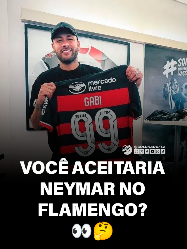 ColunadoFla's tweet photo. Já pensou? 👀🤔

A estrela brasileira sempre deixou claro sua admiração pelo Mais Querido. 

Mas e ai, você aceitaria Neymar Jr no Mengão? 🤔 https://t.co/GsbIyqDRbW