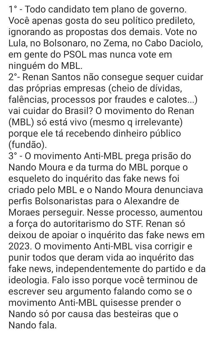 RoqueiroTraidor's tweet photo. @fabvigni @cortesdochief Vocês fãs de candidatos são tudo a mesma coisa. https://t.co/CF1QSS71gZ