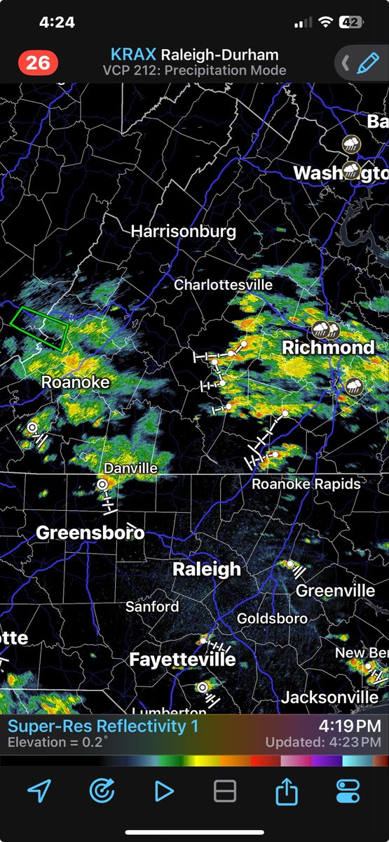 chuckuls1's tweet photo. @RaleighWx Good Sunday, Allan! Will this rain in Virginia make it to Wake County this evening? Thanks! https://t.co/T022p6Ly3H