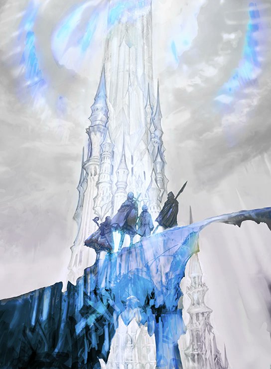 Aetas_Memoria's tweet photo. Concept illustrations by Akihiko Yoshida, for Final Fantasy III DS remake.

Heroes of Light at the Crystal Tower, after the Overworld is restored.

Airship of Cid Haze, inventor from the town of Kazus, found in the desert west of Kazus.

Castle Sasune, under Djinn's curse. https://t.co/OkH3rKvYxG