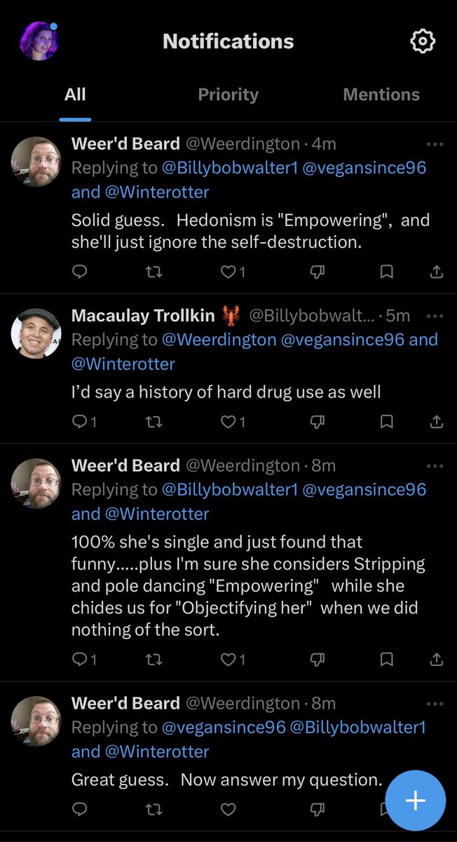 vegansince96's tweet photo. @Billybobwalter1 Why don’t you guys just have a private conversation? This getting really creepy with the dozens of alerts.
Maybe it’s time to leave the nest and interact with live women if this feels like your only chance. #incellife https://t.co/vNhMXJCscu