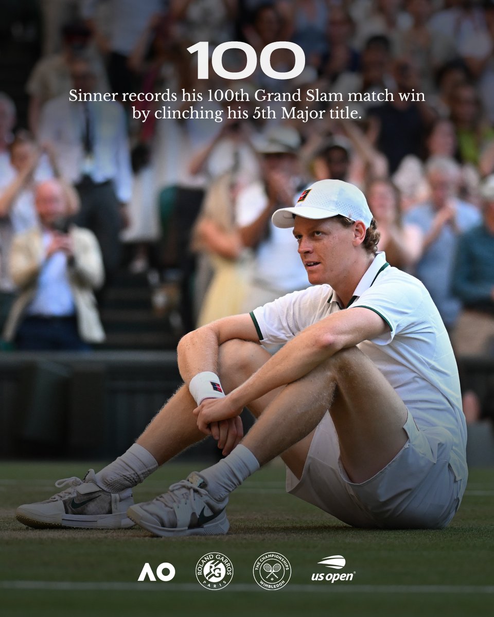rolandgarros's tweet photo. Jannik 💯 Sinner

#Wimbledon https://t.co/wkyTdTzVWX
