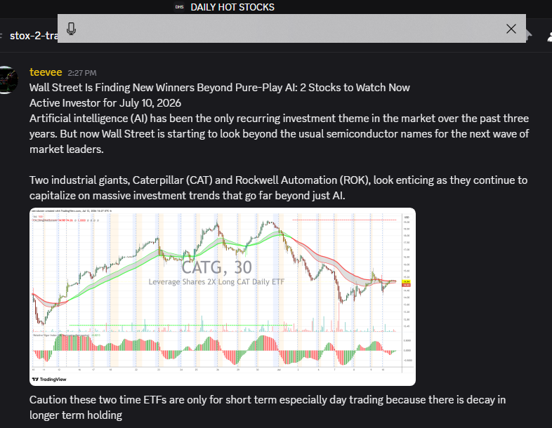 stewdomer's tweet photo. $CAT + $ROK https://t.co/UHhVrONMbe