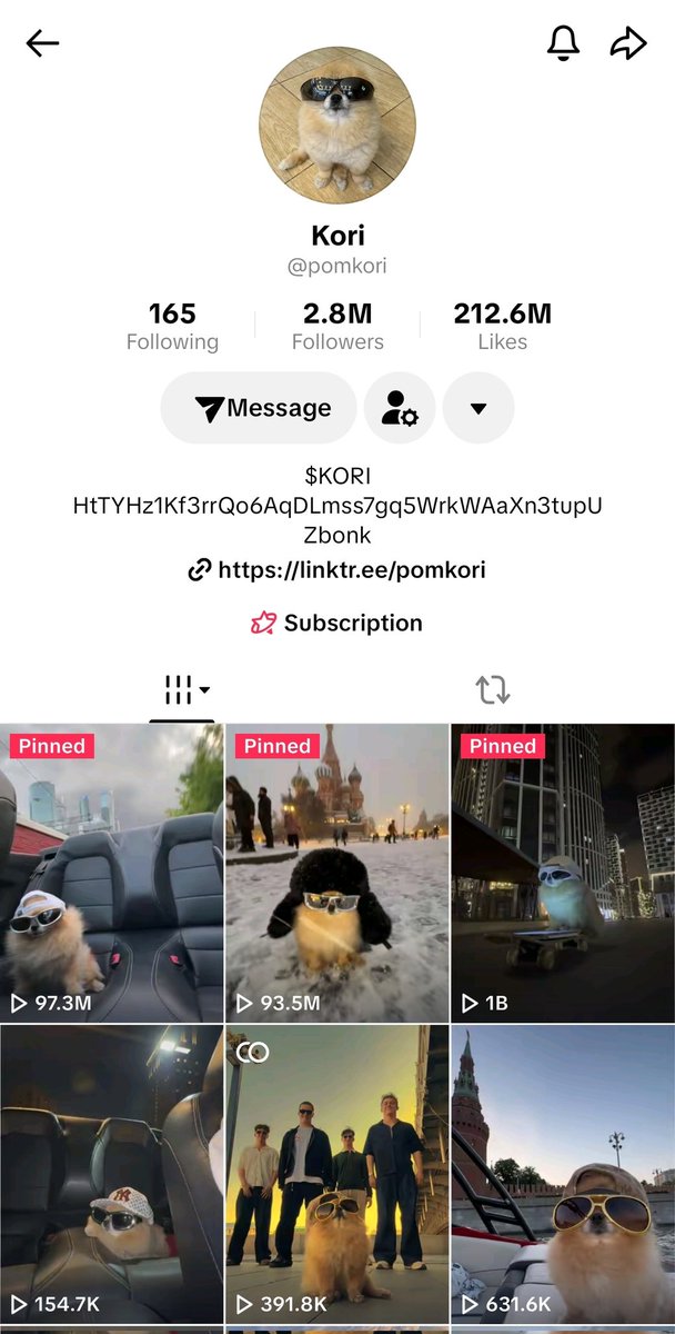 Chad_Calls's tweet photo. @CrashiusClay69 @_Shadow36 $Kori has real world attention, already broke free of the crypto Twitter bubble. Fighting the fact that $Kori will be the biggest dog meme we have ever seen is paddling upstream without a paddle. 

Just bid the Pom https://t.co/BVCLeUm5t0
