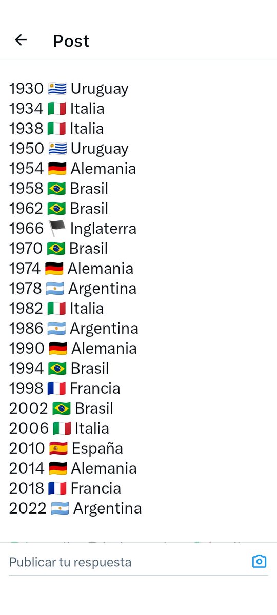 MAGAVINOTINTO's tweet photo. Tendremos Bicampeón en 2026 hace 64 años que no hay uno ¿ Argentina? Será quien Rompa está sequía Todos ligando al Gigante Sudamericano por repetir la copa Mundial https://t.co/myprzCxh4K