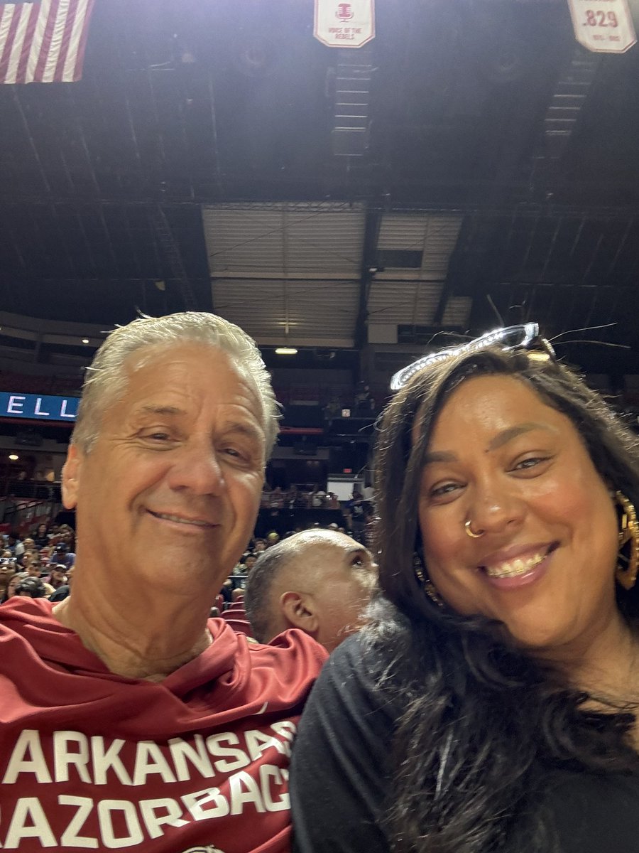 CoachCalArk's tweet photo. With Iesha watching Meleek play in Summer League! https://t.co/BvE3F02esm