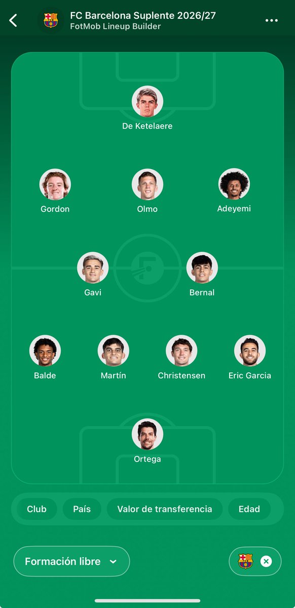 FCBOpinion1's tweet photo. Esto sería el mejor mercado que podemos realizar de cara a la próxima temporada… 

- Stefan Ortega (Libre). 
- Pedro Porro (50M€)
- Joao Cancelo (10M€)
- Lisandro Martínez (50M€)
- Julián Álvarez (130M€)
- De Ketelaere (40M€)
- Anthony Gordon (80M€)
- Adeyemi (20M€) https://t.co/jSZZXxlnrR