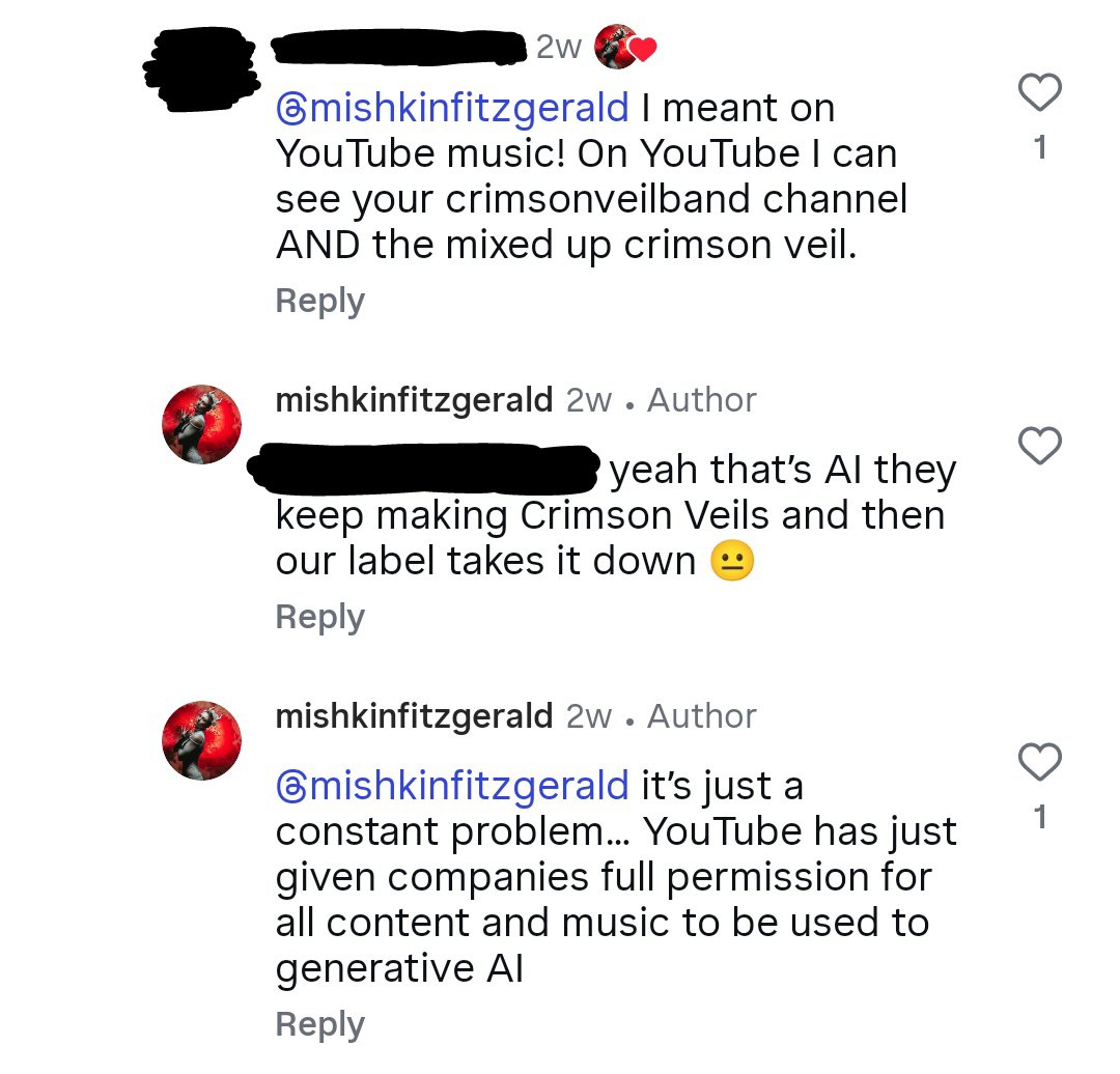 birdeatsbaby's tweet photo. 2/2   –   This is an AI-generated album not endorsed by or involved with the actual band in any way, per Mishkin Fitzgerald's, the band's lead vocalist's, Instagram. Simply ignore it and I'm sure it'll be dealt with shortly. [Source: https://t.co/zhChvVgj1b] https://t.co/heJqbNrvbO