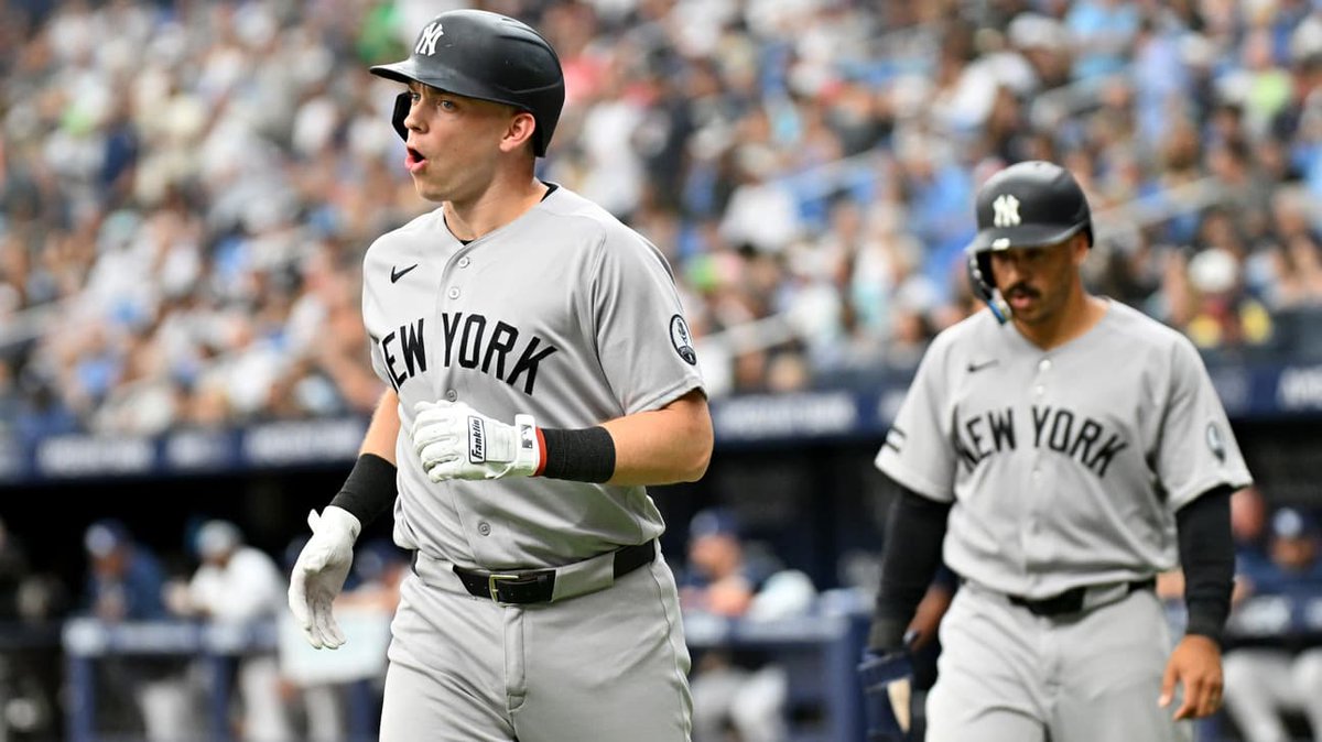 SNYtv's tweet photo. The Yankees beat the Nationals 5-3 thanks to a bases-clearing triple from Ben Rice https://t.co/iNP81oL9ss https://t.co/lpWuiMPmeh