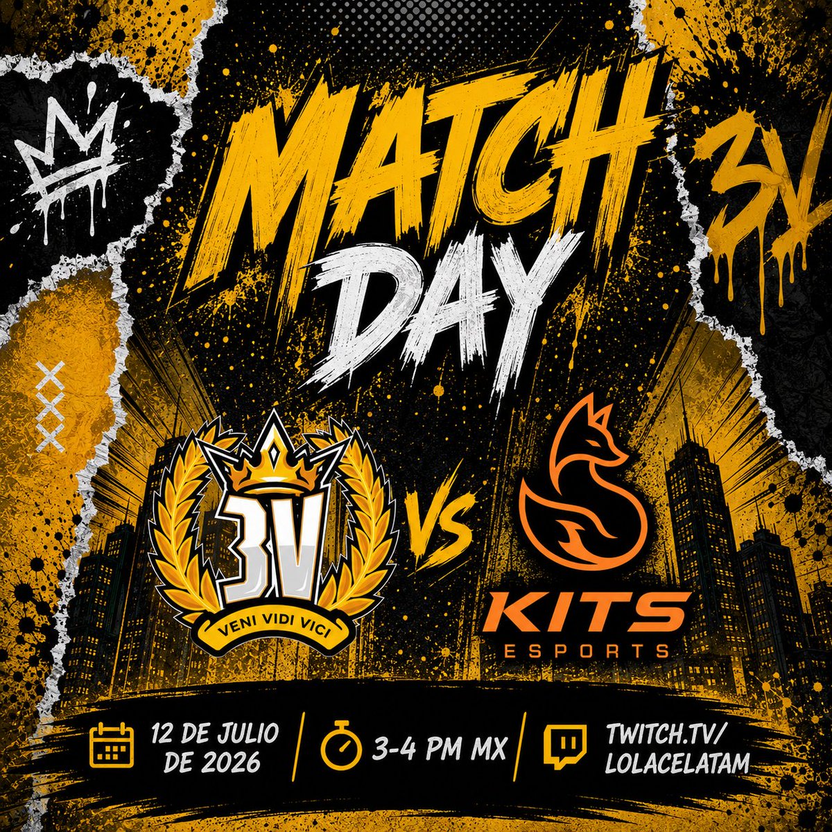 team_3v's tweet photo. Hoy se juega nuestra posible plaza a playoffs vs @kitsesports
La posibilidad de la gloria, equipo invicto, habrá sorpresas?
@Lolacelatam
#LRN #lolacelatam #lolLAN https://t.co/2teWms7lSw