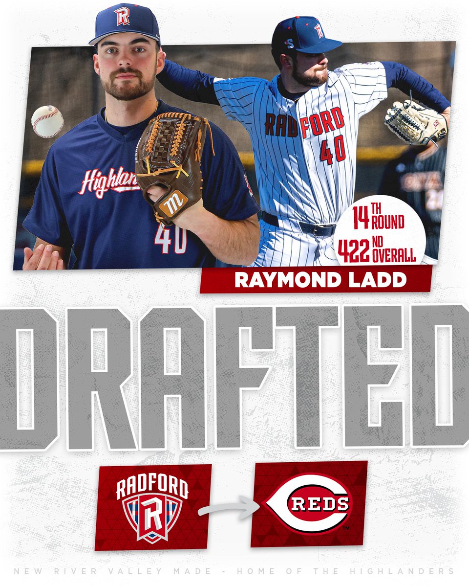 RadfordBaseball's tweet photo. Congratulations to Ray Ladd on joining the Cincinnati Reds! Wishing you nothing but success in this exciting new chapter 🛡️⚾️

#RiseAndDefend x #RWay https://t.co/8XQ9yQJect