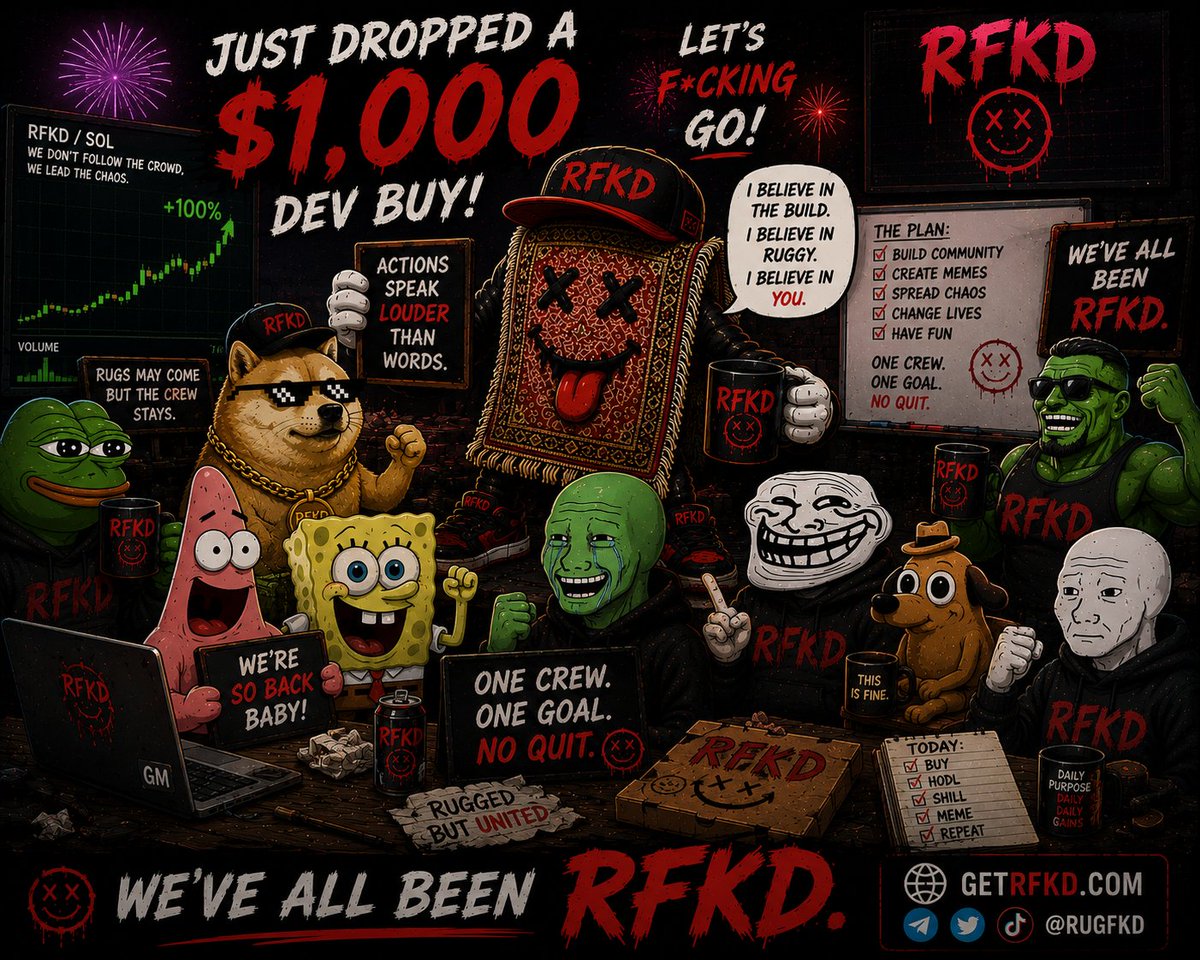 BillyFont's tweet photo. 💀 Just added another $1,000 to my own bag.

I believe in building.
I believe in Ruggy.
I believe in this community.
Actions speak louder than words.
We keep showing up.
We keep building.

We've All Been RFKD.

🌐 https://t.co/mXAovKoaKg
#RFKD #Ruggy #Solana #Memecoin #Crypto #BuildTogether