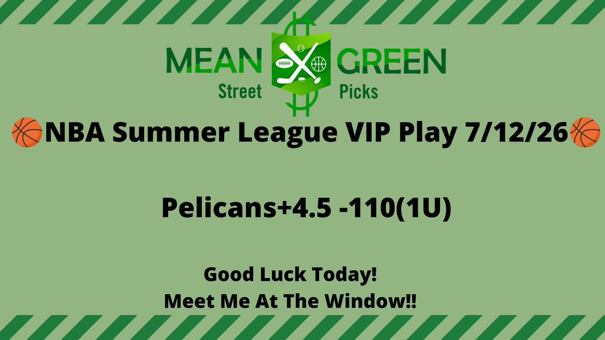 MeanStreetPicks's tweet photo. Another NBA Summer League DUB 
Outright Win! Keep the stinky pts 😂
Cash that ticket! Meet me at the window Fam 💰💰🏀💪 
6-2 on these plays 75% 🔥 https://t.co/c61QWw1lL9