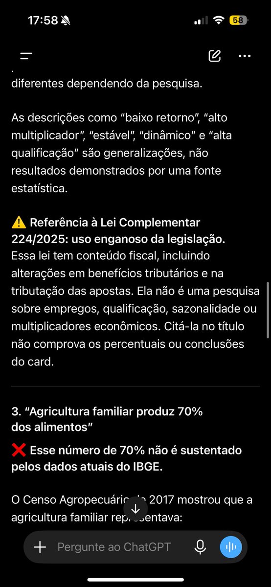 karows_'s tweet photo. @direitofacilnet @lucianocarvaIho Eu jogo pra você, mano. É mais fácil. Pra não dizer que está tudo errado, tem uma ou outra coisa que está certa, mas a grande maioria está errada.

ChatGPT pro 
Sol 5.6
Plugin investigação aprofundada. https://t.co/J8cgapSpHF