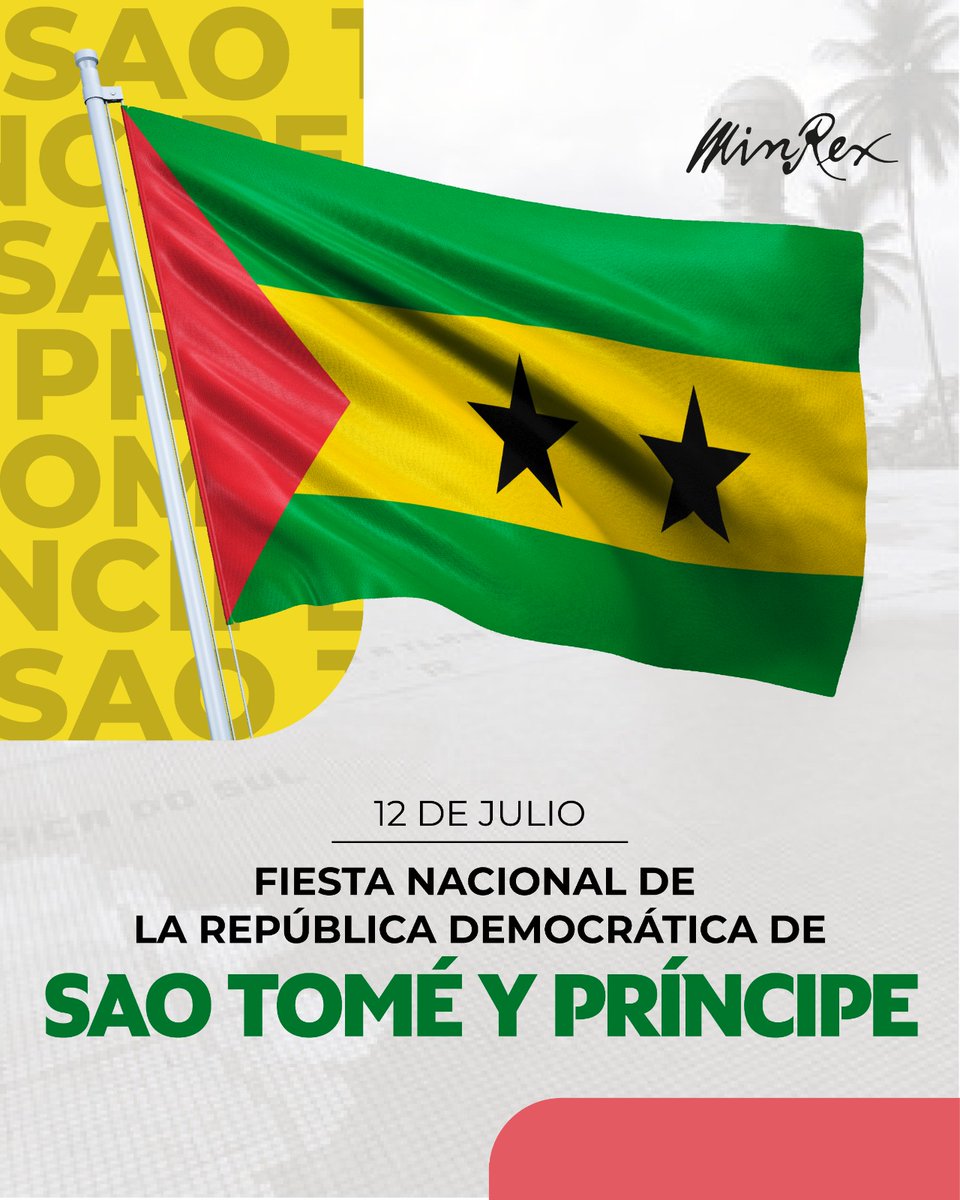 MisaelSNTC's tweet photo. Muchas felicidades al  pueblo de la República de Sao Tomé y Príncipe 🇸🇹 al celebrarse el 51 aniversario de su Independencia.

#Cuba y Sao Tomé y Príncipe mantienen la voluntad de continuar trabajando por el fortalecimiento de las relaciones . https://t.co/4hM3XUaNxH