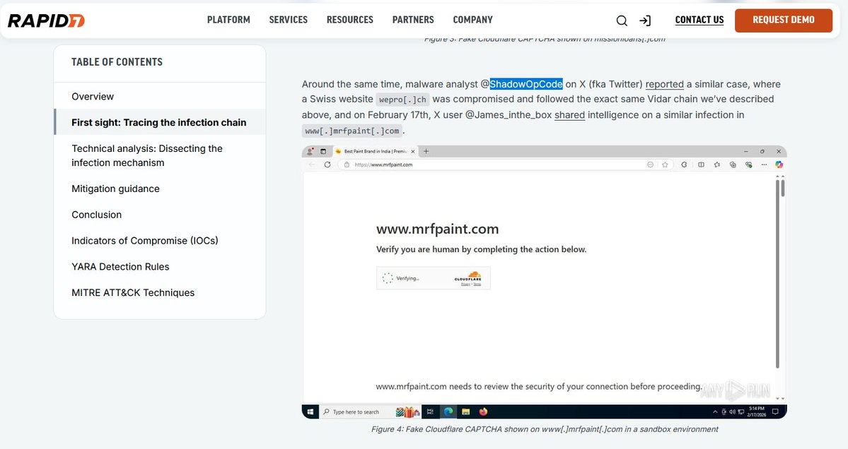 ShadowOpCode's tweet photo. Glad to see my analysis of a #Vidar infection chain referenced by Rapid7.
Independent malware research, shared publicly, can still add useful context to wider threat intelligence.
Thanks for the mention, @rapid7
https://t.co/iffBXk3bdY https://t.co/25pJPjJ8Gv