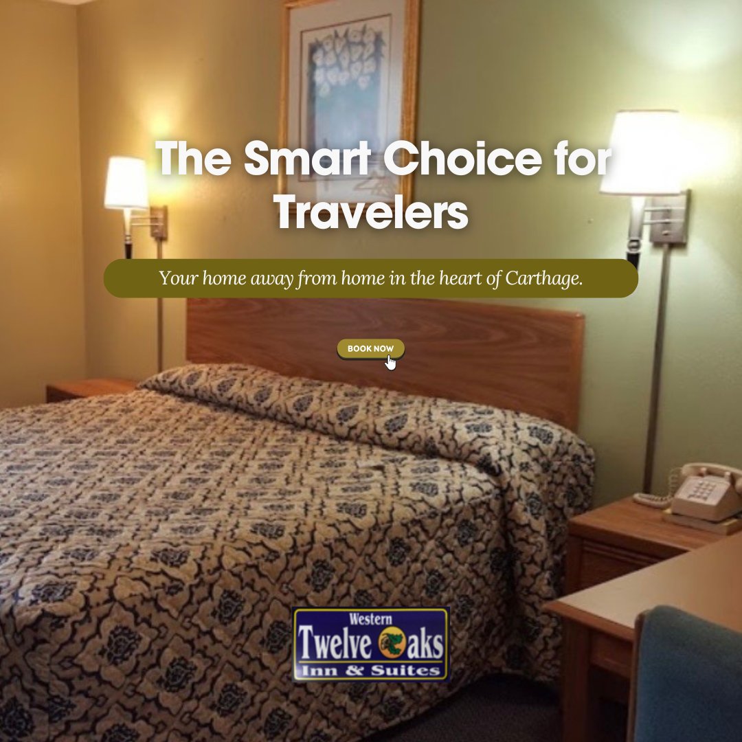 OaksSuites's tweet photo. 🏨 The Smart Choice for Travelers

Whether you’re passing through or staying a while, enjoy a comfortable stay and friendly hospitality in the heart of Carthage.

🌐 https://t.co/D6a4cGWr2D

#WesternTwelveOaks #CarthageTX #StayWithUs #TravelTexas #BookNow https://t.co/ksHi1XpSYZ