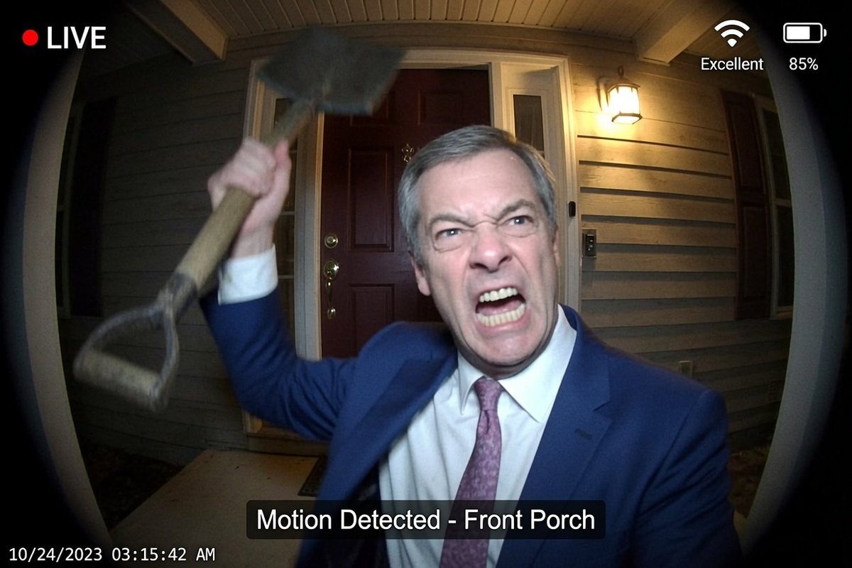 SgettiBetty's tweet photo. @PolitlcsUK 🚨🚨🚨 BREAKING 🚨🚨🚨

Footage from Ann Widdecombe's Ring doorbell has been released.

This is unbelievable. https://t.co/0OrTzyQHCE