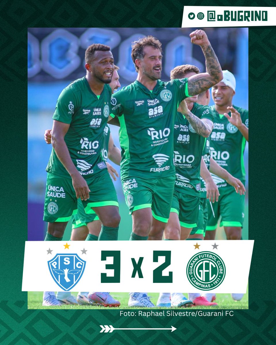 0bugrino's tweet photo. Derrota amarga. E não foi apenas pelo placar.

O Guarani abriu vantagem, mas no segundo tempo simplesmente desapareceu do jogo. Só deu Paysandu, que virou a partida e venceu por 3 a 2 na Curuzu.

Mais uma vez, a arbitragem protagonizou lances que geram revolta. Mas o que também incomoda é a falta de reação. Cadê a pressão no árbitro? Cadê a cobrança ao bandeirinha? Defender o clube também passa por mostrar inconformismo quando o time se sente prejudicado.

Além da queda de rendimento, ficou evidente uma desestabilização emocional da equipe. O Bugre perdeu o controle da partida, da vantagem e, em alguns momentos, até da própria confiança.

São quatro jogos sem vencer. A campanha que já colocou o Guarani na liderança agora exige uma resposta imediata.

Ainda há campeonato pela frente, mas é hora de recuperar o futebol, o equilíbrio e, principalmente, a postura. Porque quem quer subir não pode deixar jogos como esse escaparem.

🇳🇬 Vamos em frente. Cobrar quando for preciso também é apoiar.