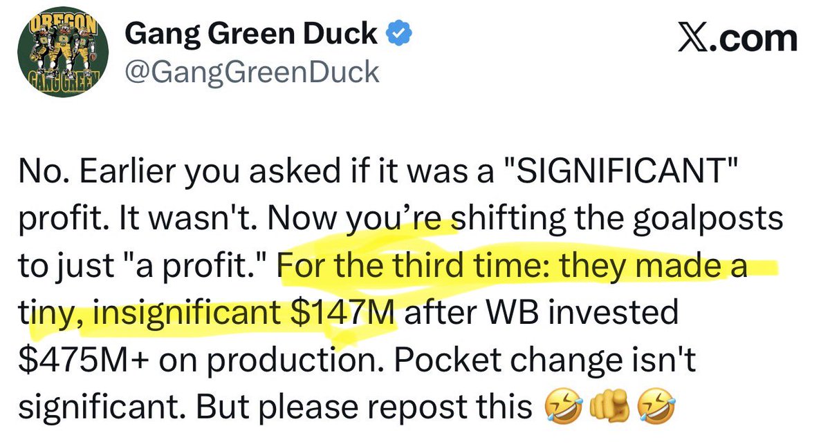 Gang Green Duck tweet media