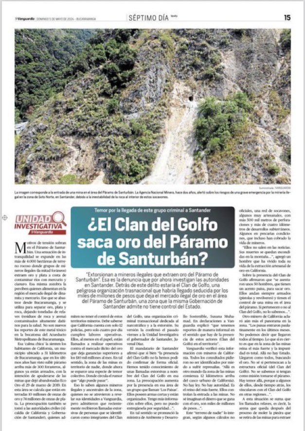 EliCrH's tweet photo. Dónde está @IreneVelezT, @susanamuhamad, @EsmeHernandezSi, el @soyelfrailejon, @ISAZULETA la odiosa del agua, denunciando y luchando por el Páramo de Santurban.

Han permitido en estos 4 años la minería ilegal y hasta el inútil de @petrogustavo uso a su hija menor para mentir sobre el fracking mientras el Páramo sufre la peor explotación minera en el al servicio del Clan del Golfo: