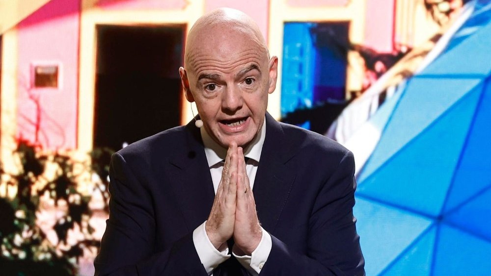 ReservedLens's tweet photo. Gianni Infantino is exploring a further expansion of the 2030 World Cup to 64 teams. According to 'The Athletic', the FIFA president is internally evaluating the move as the governing body prepares to celebrate the tournament's centenary. https://t.co/ElqGVZGb8y