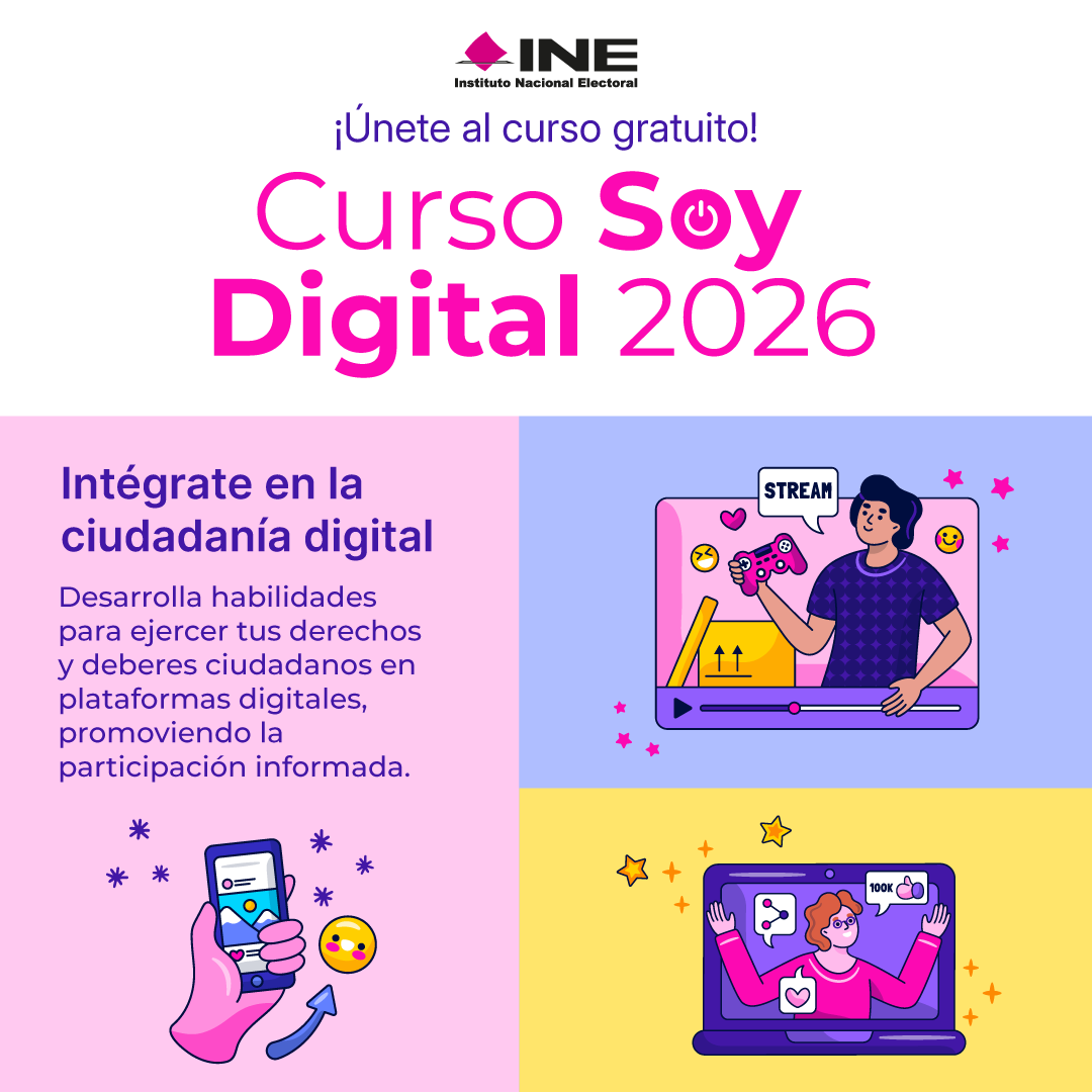 INE_TABASCO's tweet photo. 🕹️Toma el control de tu mundo digital con ¡Soy Digital!
Súmate a la comunidad que ya está transformando su futuro.
🌎💻🖥️🧑‍💻
#SoyDigital #Tabasco #CapacitaciónElectoral https://t.co/9swSfnRZph