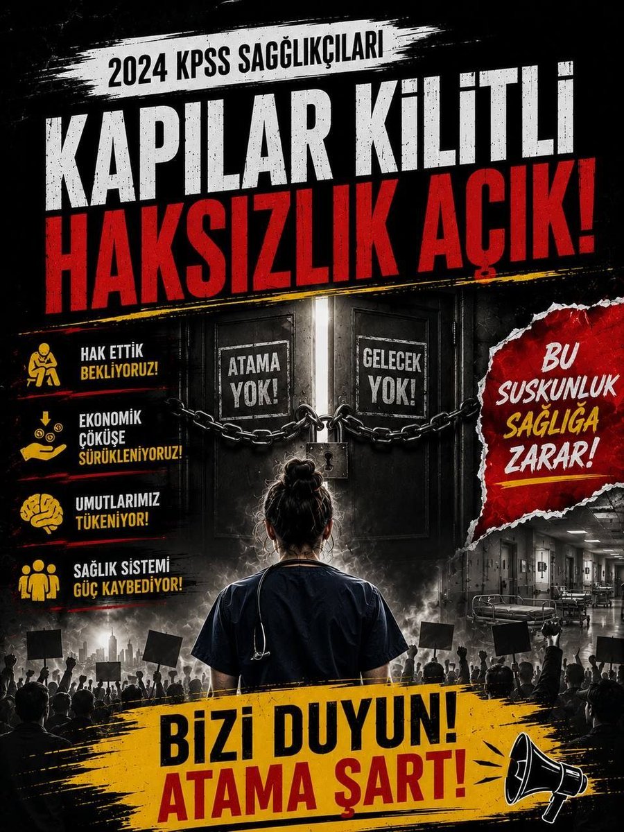 mustafaaa0340's tweet photo. @RTErdogan 2024 KPSS SAĞLIKÇILARI SABREDİYOR, AMA YAŞANANLARI ASLA UNUTMUYOR. ADALET BEKLİYORUZ.
@Akparti @RTErdogan @HMBakanligi @csgbakanligi @cbsbb @DrYerebakan
#2024SağlıkçısınaHaksızlık https://t.co/MOIrDmlPY5