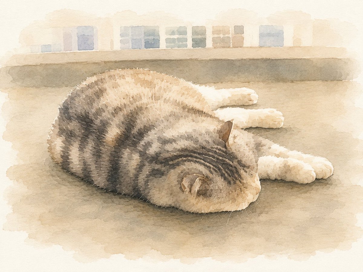 Solana_IRIAM's tweet photo. 我が家のリアル猫ちゃんのベランダでの様子笑
いつもこんな感じで落ちてます（ぽてり）

#IRIAM https://t.co/CO1GcVi2g1