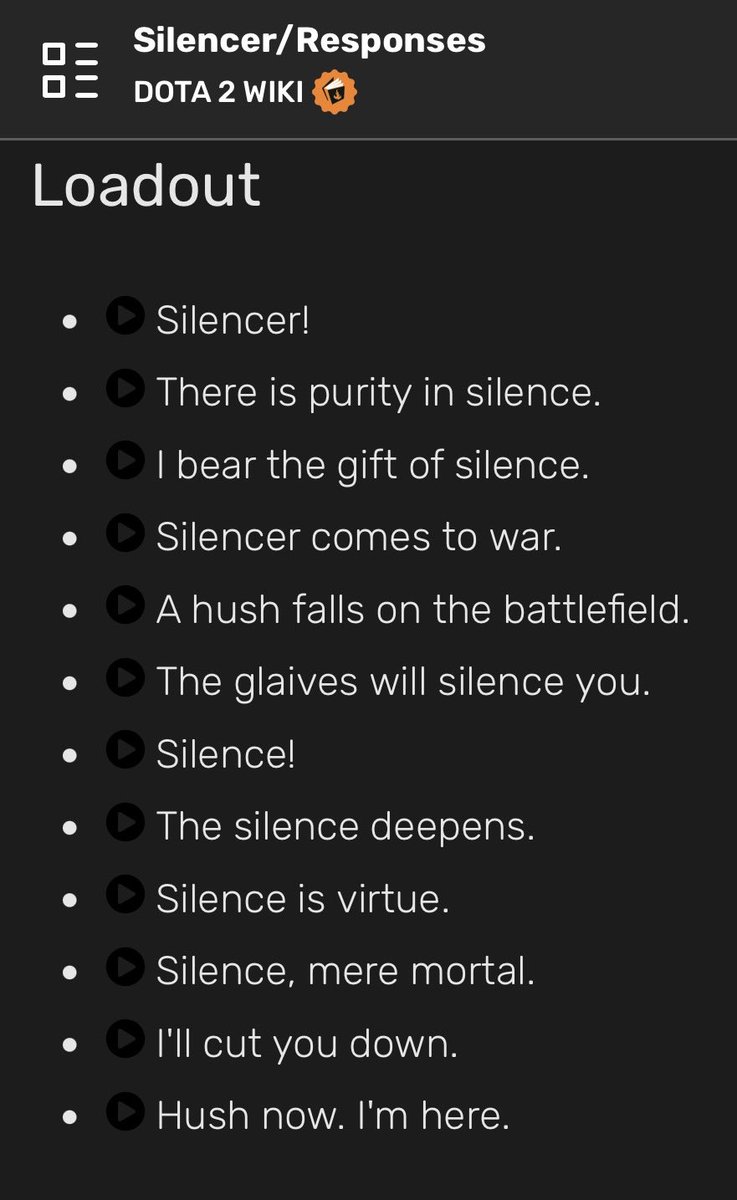 kawaiikurwa's tweet photo. dota has a hero named silencer his ult silences everything on the map and all his voicelines are about silence. 50% of the heroes in this game are like this https://t.co/0JKXOJHLdd