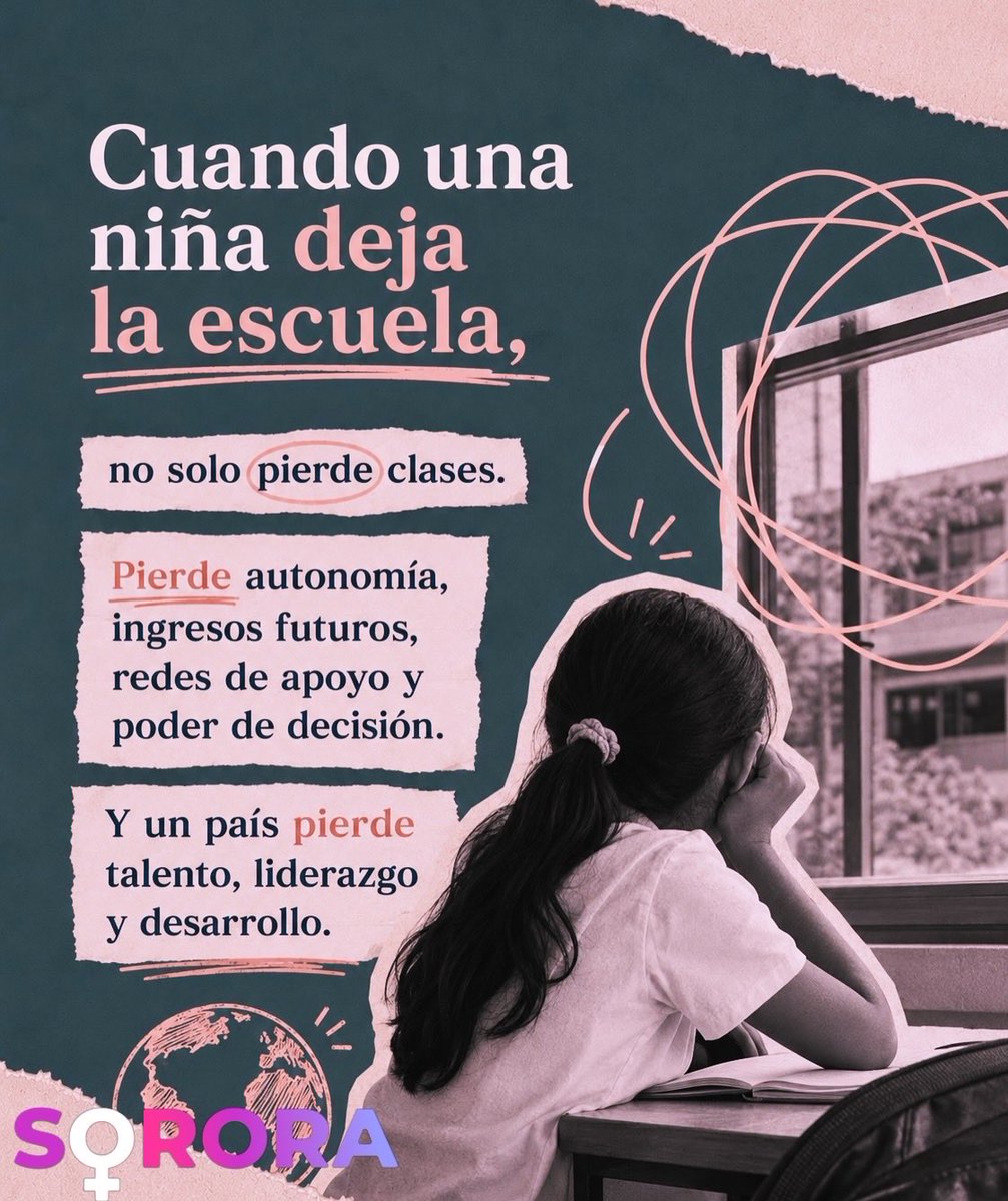 SororaAC's tweet photo. #MalalaDay
Que ninguna niña tenga que abandonar sus estudios por pobreza, violencia, conflictos armados, matrimonio y/o embarazo infantiles, trabajo doméstico y/o discriminación. https://t.co/X9DyeoNpRo
