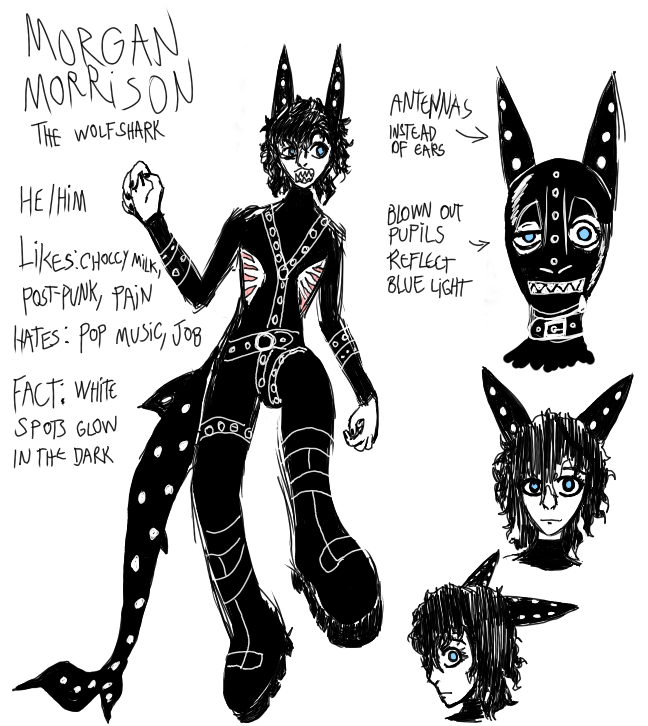 Punk_Debris's tweet photo. Redesigned Morgan because I was bored. He's freakier now. https://t.co/eDiL7sfNUR