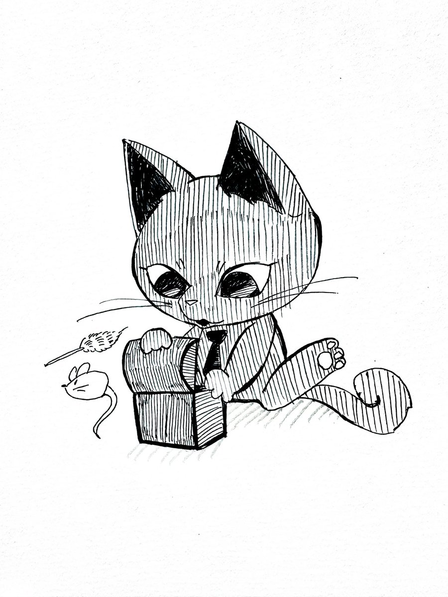 kuronekosinsi's tweet photo. 君のお宝も一緒に🪎

#紳士な黒猫ドリル
#黒猫
#イラスト https://t.co/vlrcav2RhE