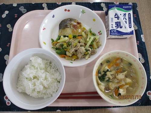 okayamasien's tweet photo. 7月13日（月）
＃さわらのみそチーズ焼き　＃岡山支援　＃給食 https://t.co/LPLrleMxg8