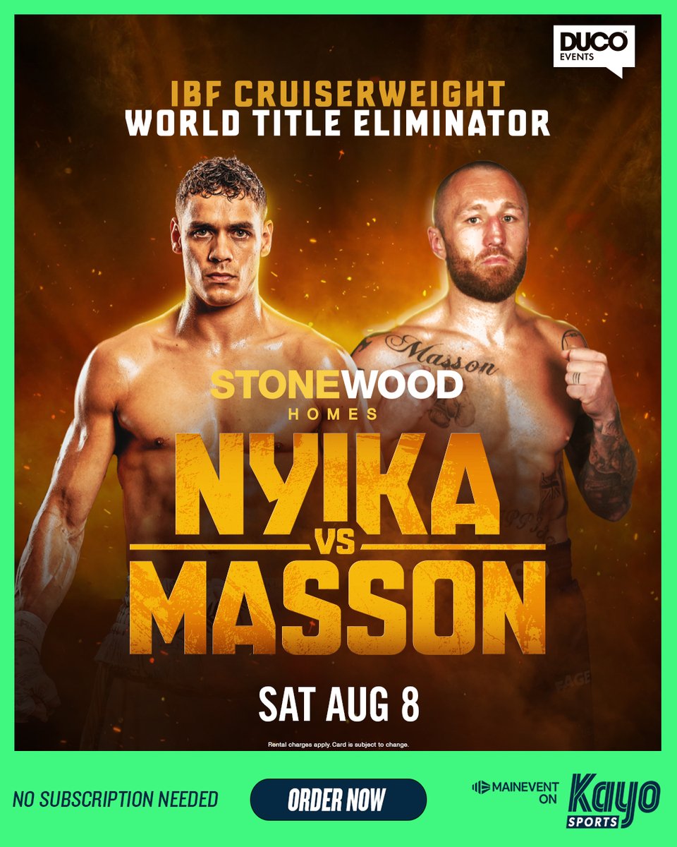 MainEventTV's tweet photo. One of the biggest nights in New Zealand boxing in recent years is coming to Auckland.

#NyikaMasson
📆 Saturday 8 August
⏰ 5pm AEST
📺 @maineventtv https://t.co/7TTcDVhFG2