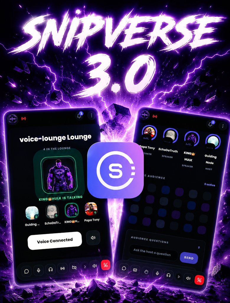 WarriorPPW's tweet photo. Ran some testing today for the upcoming @snipverse 3.0 release with @echodatruth @GettrFatterTony and @Guidingnode on the new LIVE Main Stage and Voice Lounge features... Can't say to much, but I will say. With some minor tweaks, this is going to be game changing!! https://t.co/39eCdGtFVA