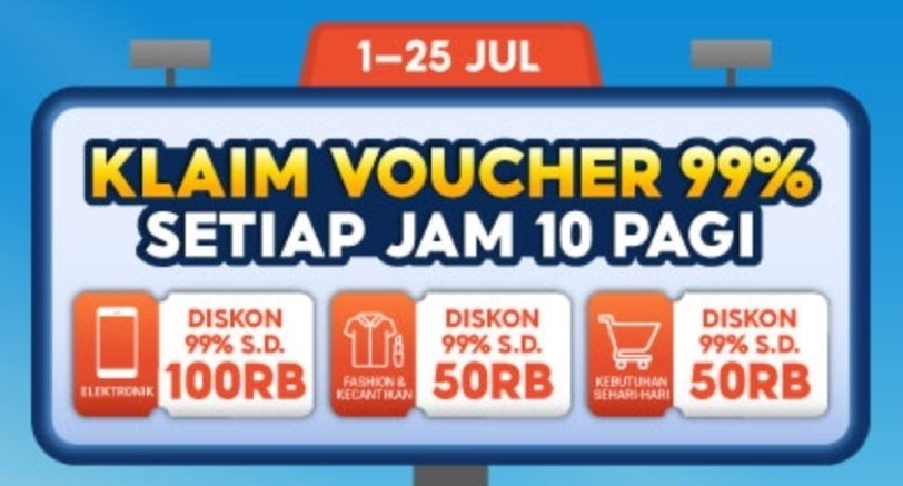 byssaaa_'s tweet photo. Shopee Tanam 99% s/d 50rb-100rb
🗓 1-25 Jul
⏰️ 10:00

Fashion/Beauty 50rb, 1200 air
Sembako 50rb, 1200 air
Elektronik 100rb, 2000 air

Cek disini 👉🏻 https://t.co/4M8KMfaJRU https://t.co/nBOcSjcOHW