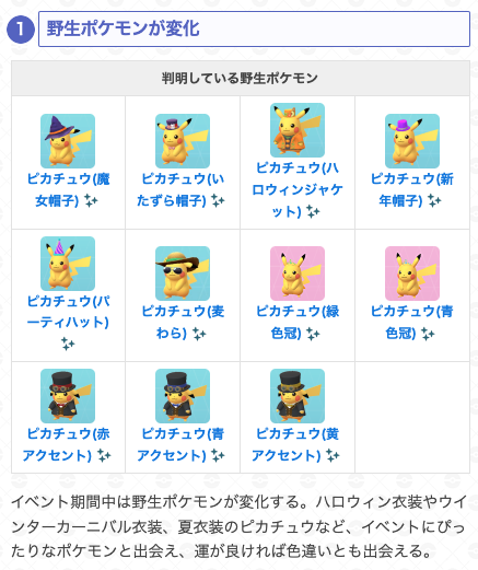 gamewith_pkgo's tweet photo. 【 ピカチュウセレブレーション 野生 】

📅期間：7/15(水)10:00まで
☑️7/15(水)以降は出現する衣装が変化

▼ 詳細はこちら
https://t.co/RbeLy0qaLz
#ポケモンGO https://t.co/xJfZCerpgj