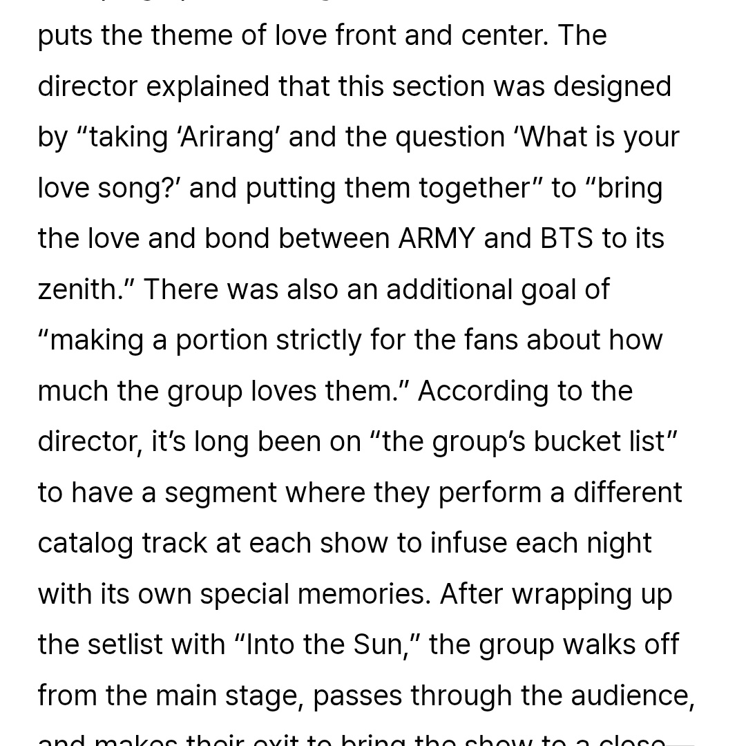 According to the director, it's long been on “the group's bucket